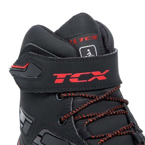 ZETA WP Scarpe moto certificate impermeabili. TCX BLACK RED