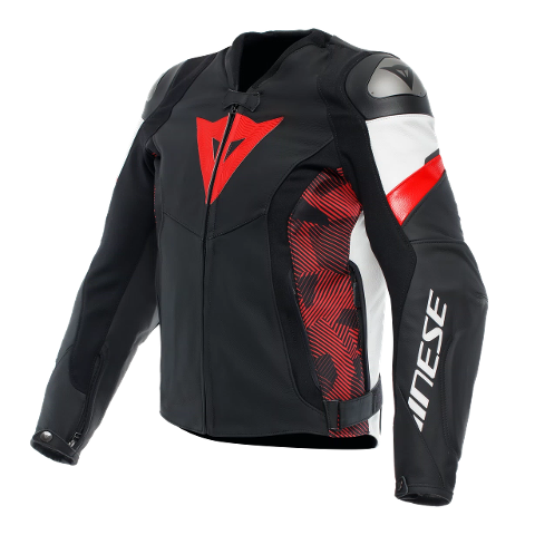 AVRO 5 LEATHER JACKET Dainese Giacca da moto in pelle bovina tutu con inserti elasticizzati S1 e Microelastic 2.0.