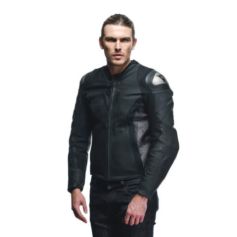 AVRO 5 LEATHER JACKET DAINESE Giacca da moto in pelle bovina tutu con inserti elasticizzati S1 e Microelastic 2.0.