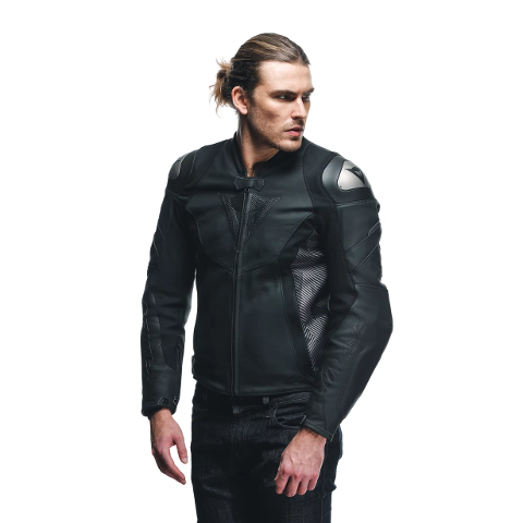 AVRO 5 LEATHER JACKET DAINESE Giacca da moto in pelle bovina tutu con inserti elasticizzati S1 e Microelastic 2.0.