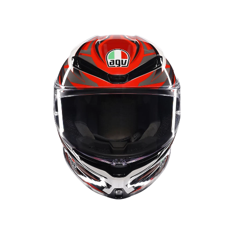 K6 S E2206 INTEGRALE/FULL FACE AGV REEVAL WHITE/RED/GREY