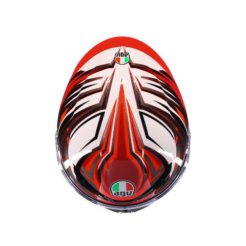 K6 S E2206 INTEGRALE/FULL FACE AGV REEVAL WHITE/RED/GREY