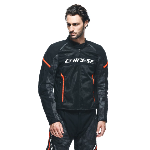 AIR FRAME 3 TEX - GIACCA MOTO ESTIVA IN TESSUTO UOMO Dainese BLACK - BLACK- FLUO RED