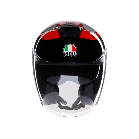 IRIDES AGV VALENZA MATT GREY - BLACK - RED