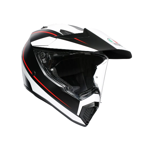 CASCO ADVENTURE TOURING  AGV AX9 AGV PACIFIC ROAD MATT BLACK/WHITE/RED