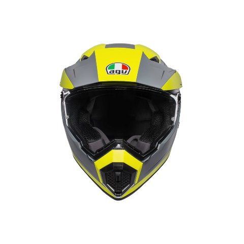CASCO ADVENTURE TOURING  AGV AX9 AGV PACIFIC ROAD MATT GREY/YELLOW FLUO/BLACK