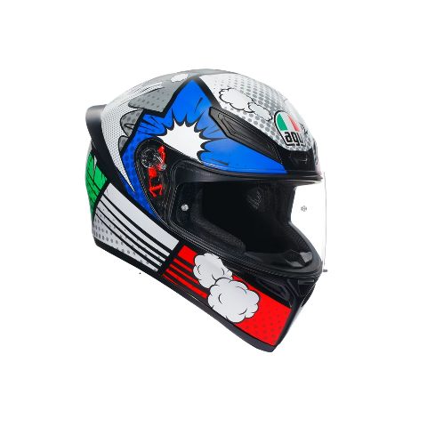 K1-S BANG CASCO MOTO INTEGRALE AGV MATT ITALY/BLUE