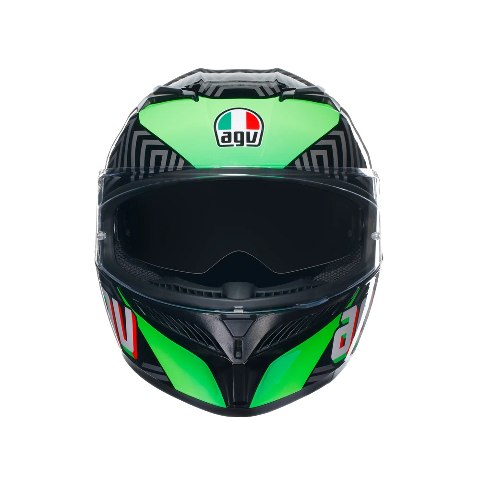 K3 CASCO MOTO INTEGRALE 2206 AGV KAMALEON BLACK/RED/GREEN