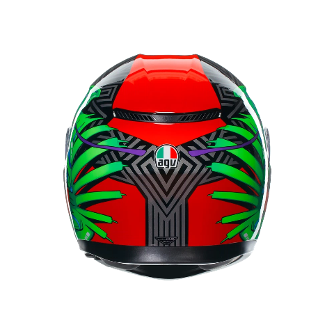 K3 CASCO MOTO INTEGRALE 2206 AGV KAMALEON BLACK/RED/GREEN