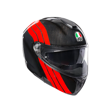 Copia di SPORTMODULAR MULTI E2205 AGV STRIPES CARBON/RED