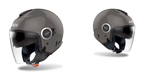 HELYOS CASCO JET IN TERMOPLASTICA AIROH DARK GREY GLOSS