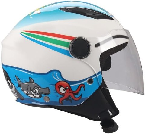 Casco Moto Bambino Demi-Jet, 838 CHILDREN BHR SEA