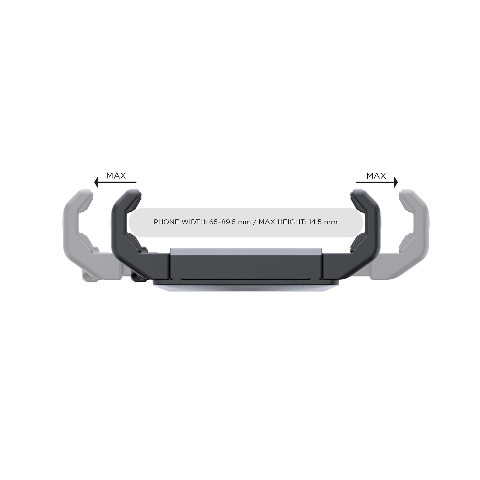 UNIVERSAL PHONE CLAMP SP CONNECT Montaggio sicuro del cellulare sui supporti SP Connect con una semplice rotazione di 90°. Si adatta anche a modelli di smartphone di grandi dimensioni e a custodie rugged.