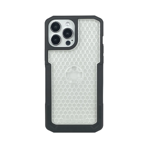 COVER IPHONE 13 PRO MAX X-GUARD - INTUITIVE CUBE black - clear
