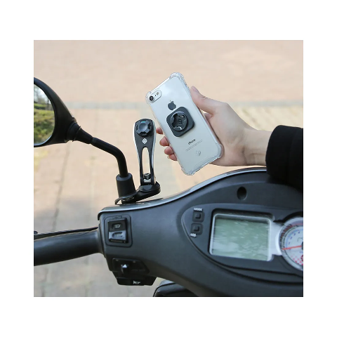 MIRROR MOUNT A+ - SUPPORTO PER SPECCHIETTO X-GUARD - INTUITIVE CUBE NERO - M8 / M10 / M12