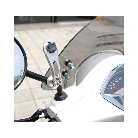 SMALL TUBE MOUNT A+ - SUPPORTO DA MANUBRIO 12 A 18,5 mm X-GUARD - INTUITIVE CUBE ARGENTO 12 / 18,5