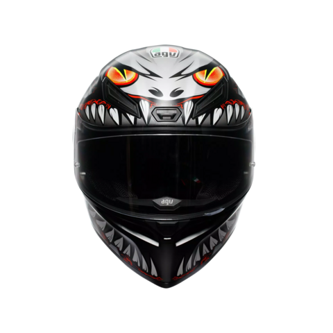 K1-S LYZARD AGV MATT BLACK/GREY/RED