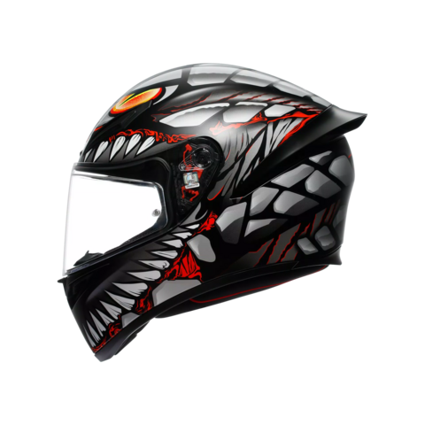 K1-S LYZARD AGV MATT BLACK/GREY/RED