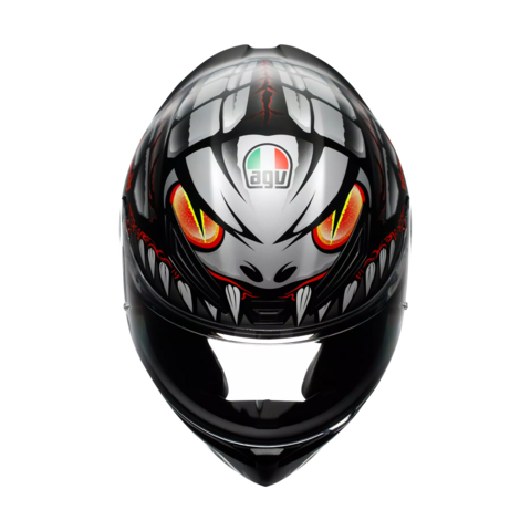 K1-S LYZARD AGV MATT BLACK/GREY/RED
