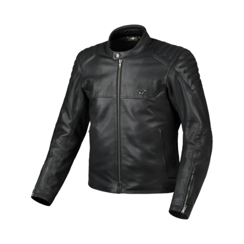 LANCE 2.0 - GIUBBOTTO DA MOTO IN PELLE - CASUAL - URBAN - CUSTOM - VINTAGE - RETRO' MACNA black