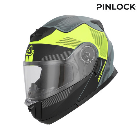CASCO MODULARE SEREL 22-06 ACERBIS NERO GIALLO FLUO