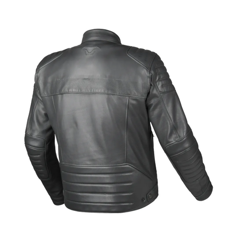 LANCE 2.0 - GIUBBOTTO DA MOTO IN PELLE - CASUAL - URBAN - CUSTOM - VINTAGE - RETRO' MACNA ANTHREACITE