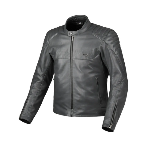 LANCE 2.0 - GIUBBOTTO DA MOTO IN PELLE - CASUAL - URBAN - CUSTOM - VINTAGE - RETRO' MACNA ANTHREACITE