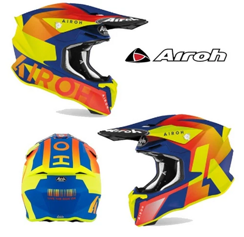 AIROH TWIST LIFT AZURE MATT AIROH Casco off-road - cross in resina termoplastica