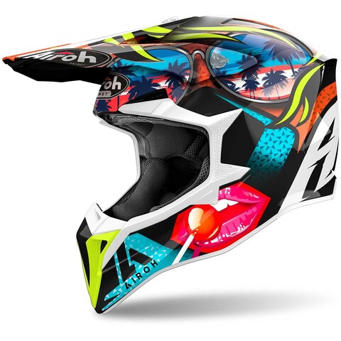 WRAAP LOLLIPOP AIROH Casco off-road - cross in resina termoplastica
