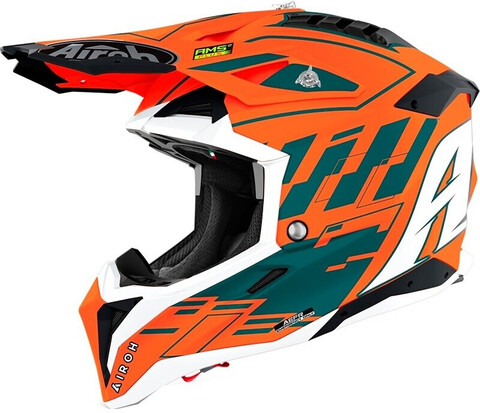 AVIATOR 3 RAMPAGE ORANGE MATT AIROH CASCO FUORISTRADA/ CROSS