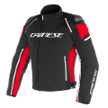 RACING 3 D-DRY - GIUBBOTTO MOTO SPORT Dainese BLACK/BLACK/LAVA-RED