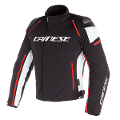 RACING 3 D-DRY - GIUBBOTTO MOTO SPORT Dainese BLACK/WHITE/FLUO-RED