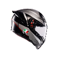 K1-S LAP CASCO MOTO INTEGRALE AGV MATT BLACK - GREY - RED