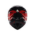 K1-S LION CASCO MOTO INTEGRALE AGV BLACK - RED - WHITE