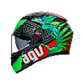 K3 CASCO MOTO INTEGRALE 2206 AGV KAMALEON BLACK/RED/GREEN