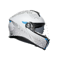 TOURMODULAR  CASCO MOTO MODULARE E2206 AGV FREQUENCY LIGHT GREY/BLUE