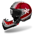 CASCO CROSSOVER J 110 AIROH BURGUNDY COMMAND