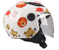 Casco Moto Bambino Demi-Jet, 838 CHILDREN BHR ANIMALS