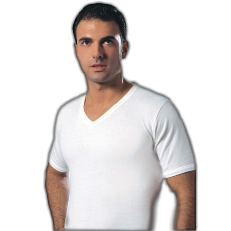 Maglia uomo mezza manica scollo a V Leable art. 203 - Bagheria (Palermo)