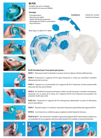 BI FIX 1  Sistema per gesso confezione 12 pezzi BARTOLINI DENTAL GROUP DENTAL GROUP