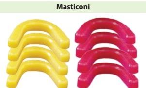 MASTICONI PRECURVATI 1850 gr 96 pz. ROSSI (duri)/GIALLI (morbidi) BARTOLINI DENTAL GROUP ROSSI (duri)/GIALLI (morbidi)