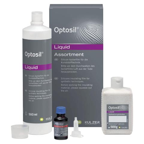 OPTOSIL FLUIDO - Confezione: fluido 560 ml, granuli 500 g e attivatore 25 ml Kulzer Confezione: fluido 560 ml, granuli 500 g e attivatore 25 ml