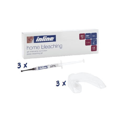 SBIANCANTE DENTI SBIANCAMENTO DOMICILIARE DENTALKIT + BYTE INLINE - Perossido di carbammide al 16%