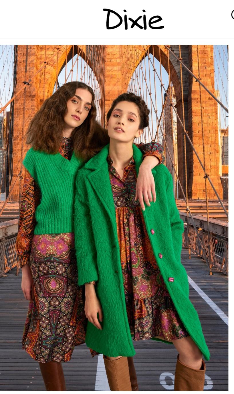 Abito e Cappotto con nuance verdi DIXIE  Collezione 2021/22