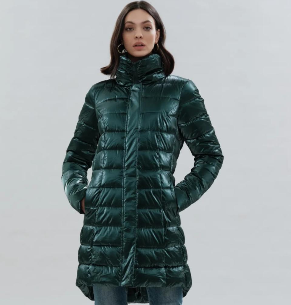 Piumino in piume d'oca color verde bottiglia  WHITE WISE  Collezione 2021/22