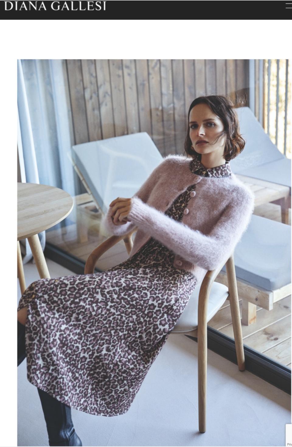 Abito maculato & cardigan in mohair  DIANA GALLESI  Collezione 2021/22