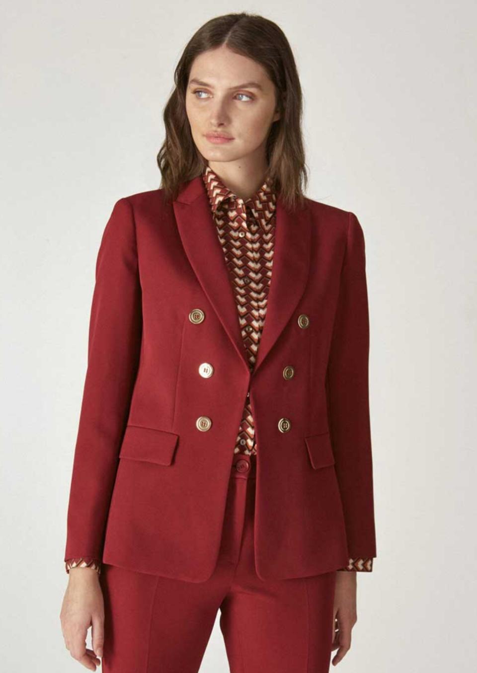 Completo Giacca & Pantalone color bordeaux  ELENA MIRO' Collezione 2021/22