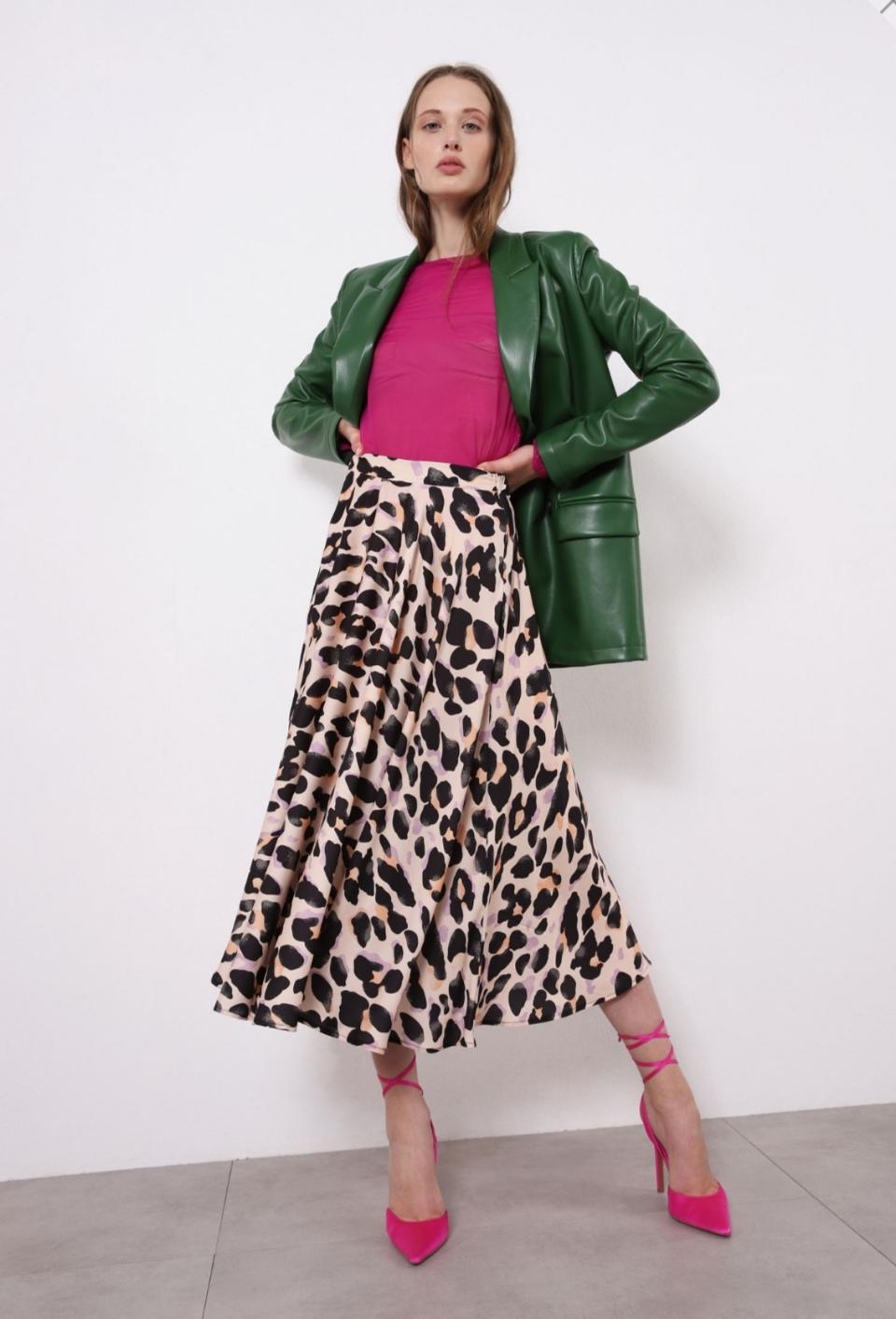 Gonna Animalier svasata  IMPERIAL  Collezione 2021/2022