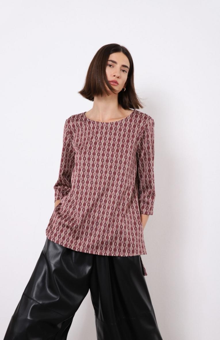 Blusa stampata disegno cravatta - Anni '70 IMPERIAL  Collezione 2021/2022