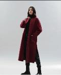 Cappotto in lana color prugna  WHITE WISE  Collezione 2021/22